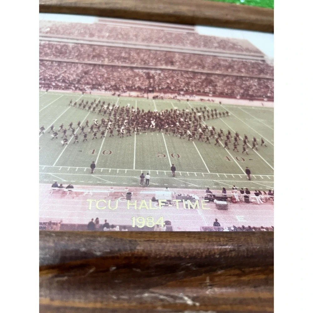 Vintage Texas A&M Framed Photo 12X12 Aggie Band 1984 Halftime‎ Kyle Field Wooden